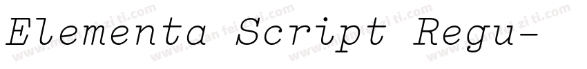 Elementa Script Regu字体转换